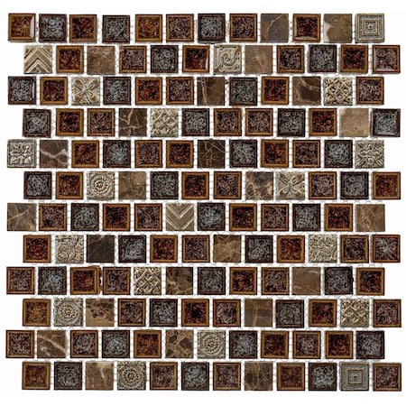 Andova Tiles ANDOVA TILES Exploration Italy 1" x 1" Grid Mosaic Tile ANDEXPIT366